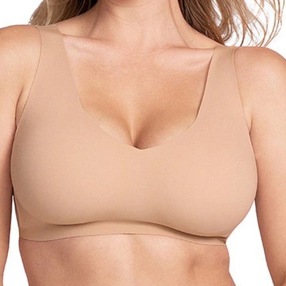 Honeylove V-Neck Bra Seamless Nude Bra Size 1X